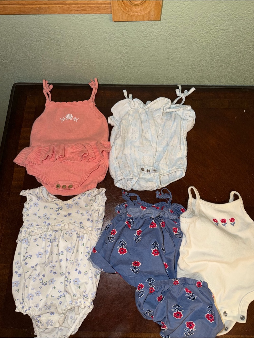 Bundle of baby girl clothes- Carters & Cloud Island
